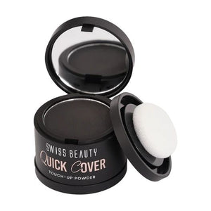 Swiss Beauty Quick Cover Touch-Up Powder main product shot compact with mirror and puff