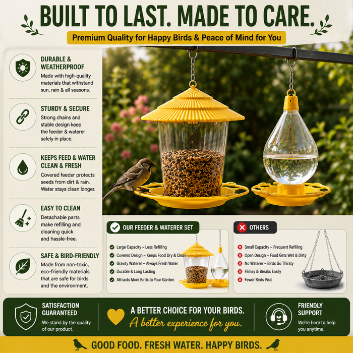Bird Feeder built to last made to care durability weatherproof comparison
